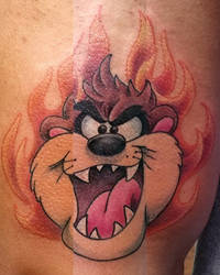 Tazmanian Devil is on Fire for some reason