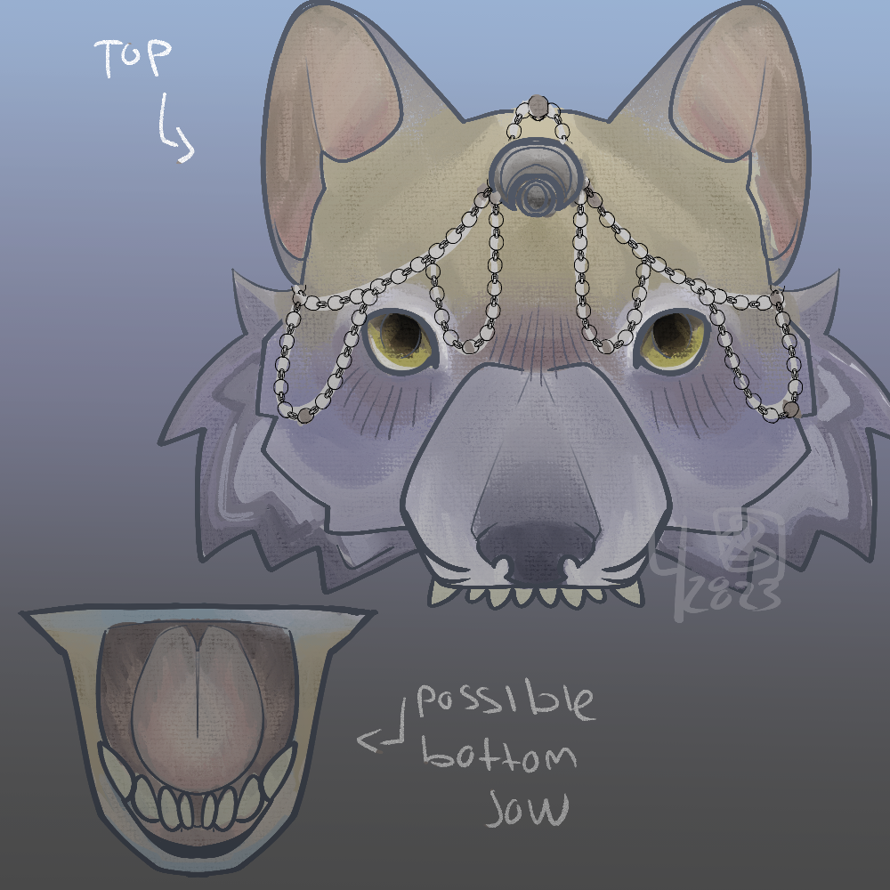therian wolf/cyote mask design by raven-vale on DeviantArt