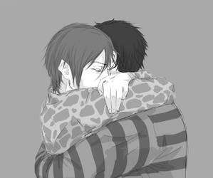 Pajamas hug [sousuke x rin]