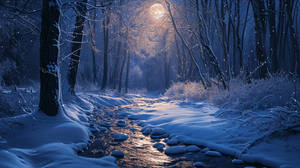 Snowy woods