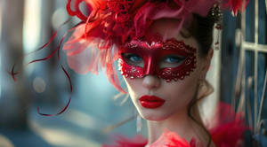 Lady in red