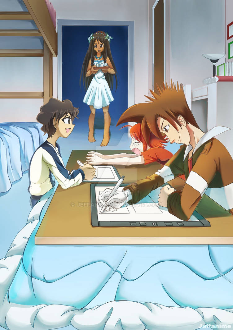 Manga academy hard at work by Jeffanime on DeviantArt