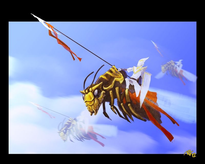 Day02: Elven Wasp-rider by BluntieDK