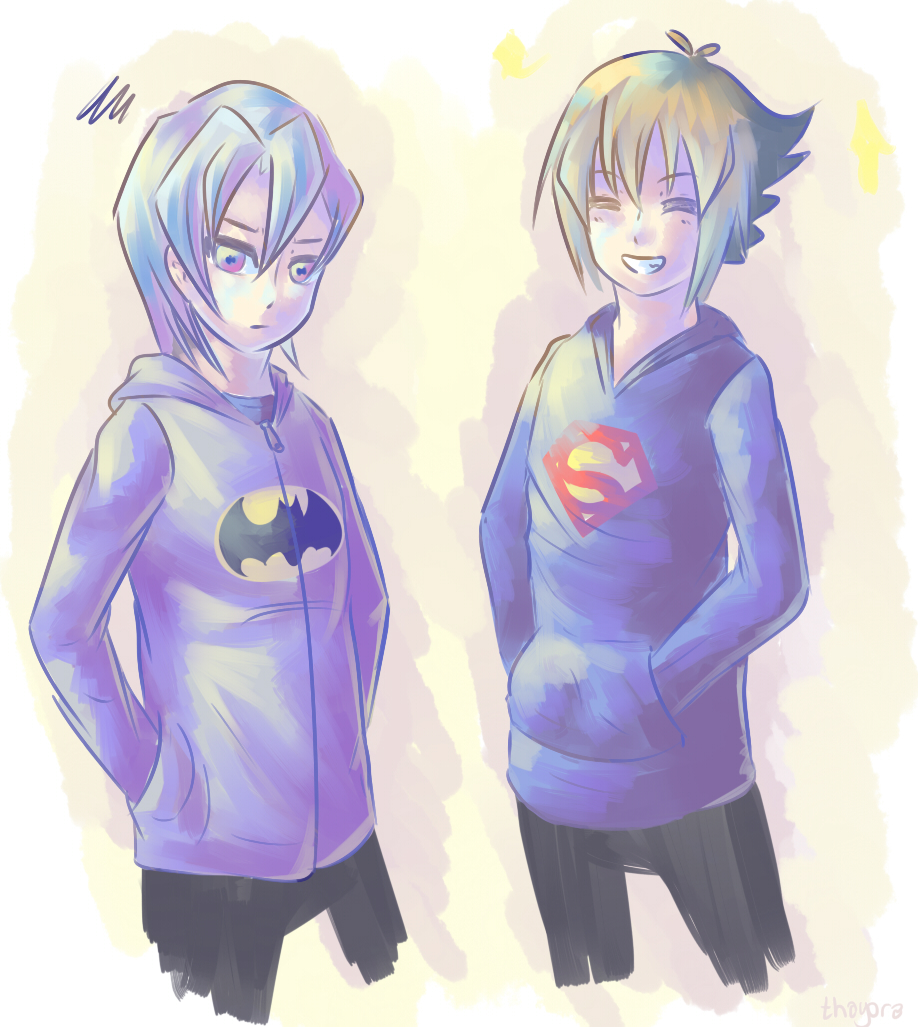 Comic book dorks in sweaters