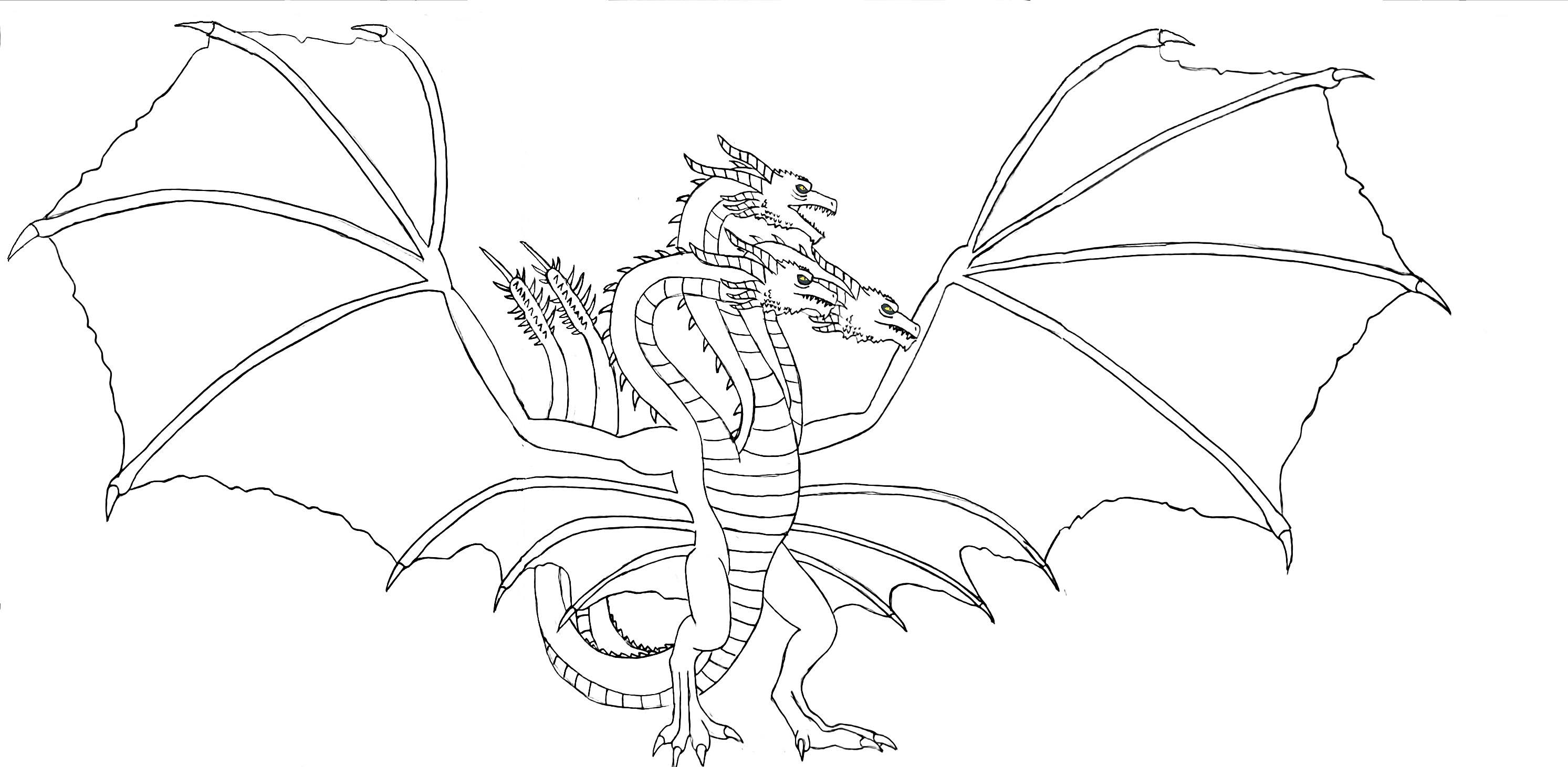 Printable King Ghidorah Coloring Pages - Printable Word Searches