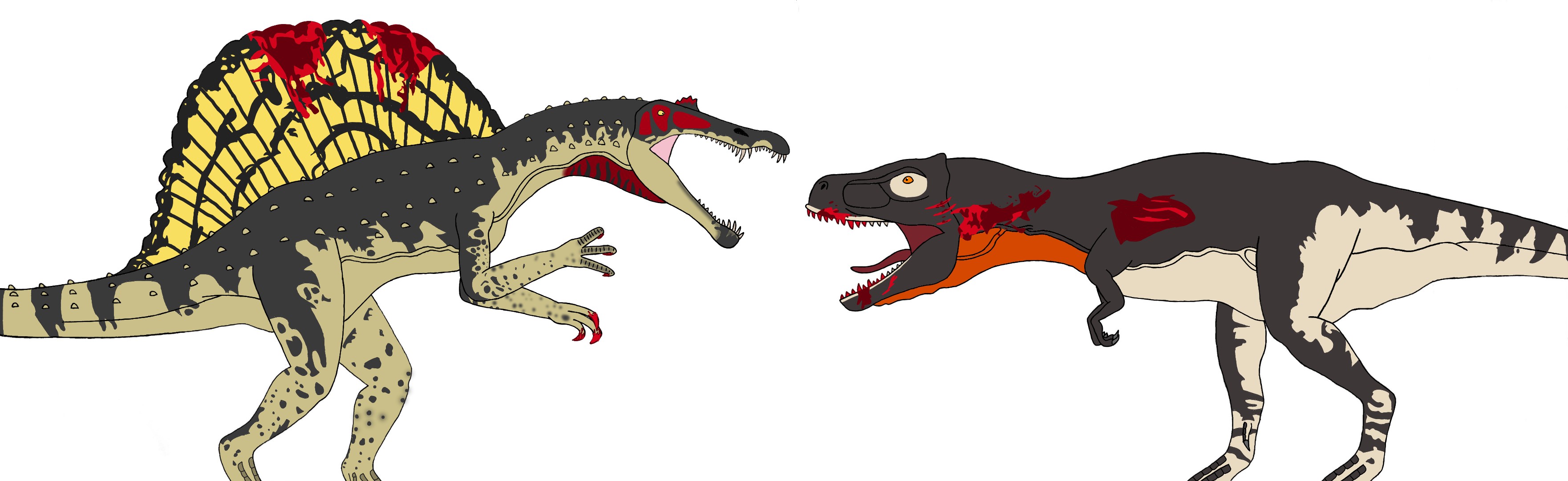 BBC Spinosaurus VS T-rex by Kaijufan113 on DeviantArt