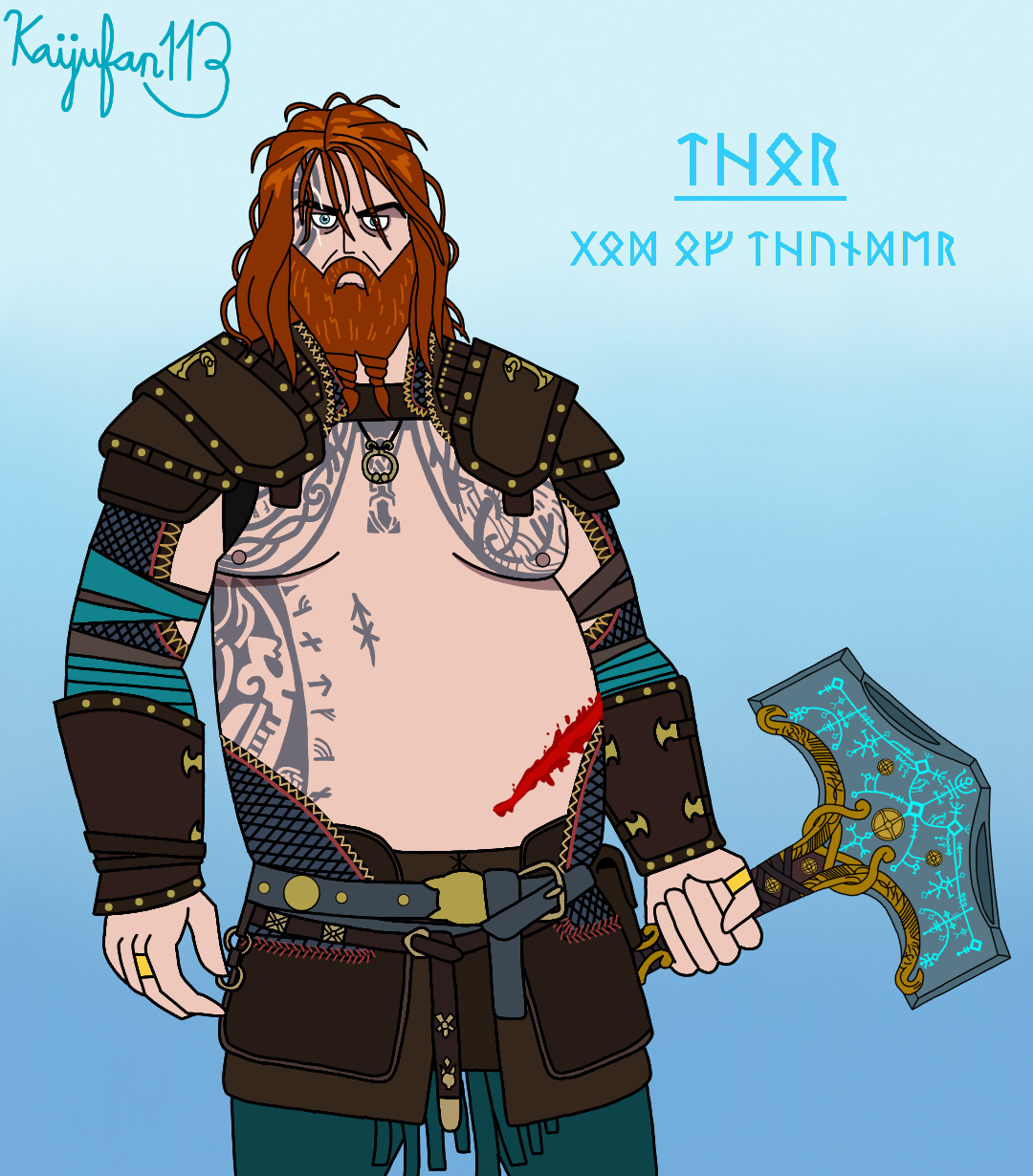 God of War - Thor Family Transparent by DavidBksAndrade on DeviantArt