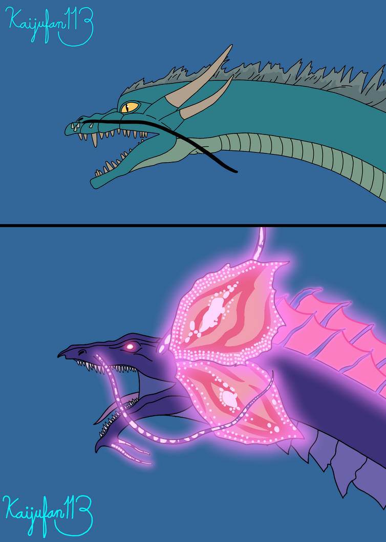 Deviantart Legendary Manda Manda and Tiamat - Alt Colors by KaijuFan113 on DeviantArt