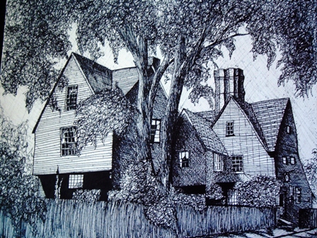 Pen And Ink Landscape By Psychoxpathic, Pen And Ink Landscape