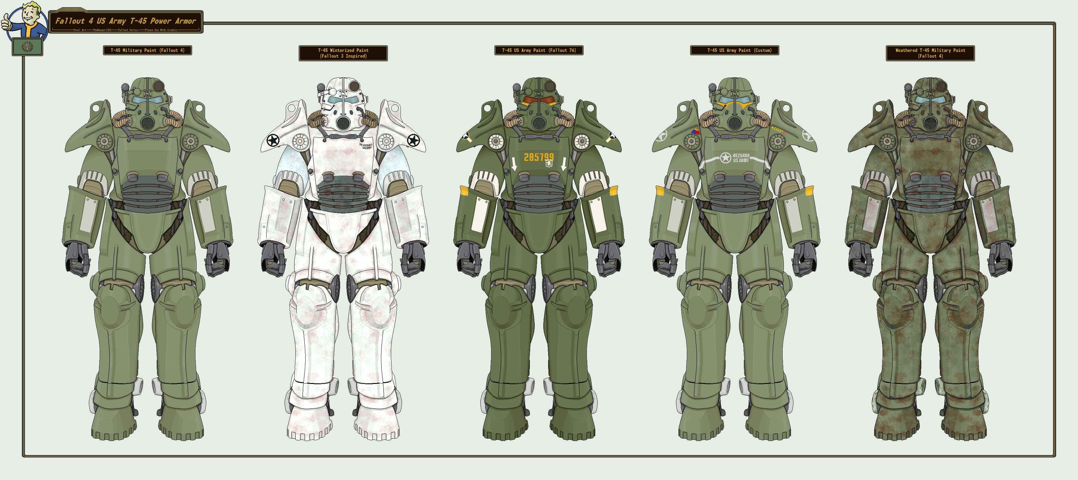 Fallout Us Army T 45 Power Armor By An Assortment On Deviantart Fallout Us Army T 45 Power Armor By An Assortment On Deviantart