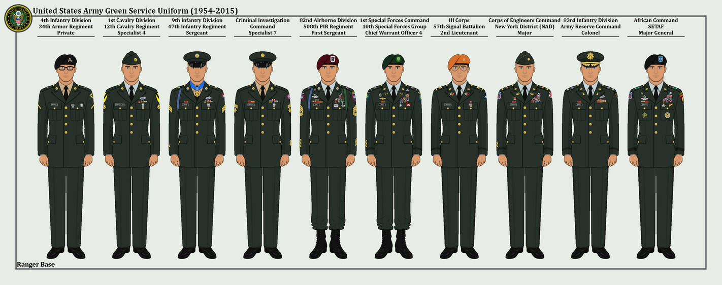 US Army Green Service Uniform (1954-2015) by An-Assortment on DeviantArt