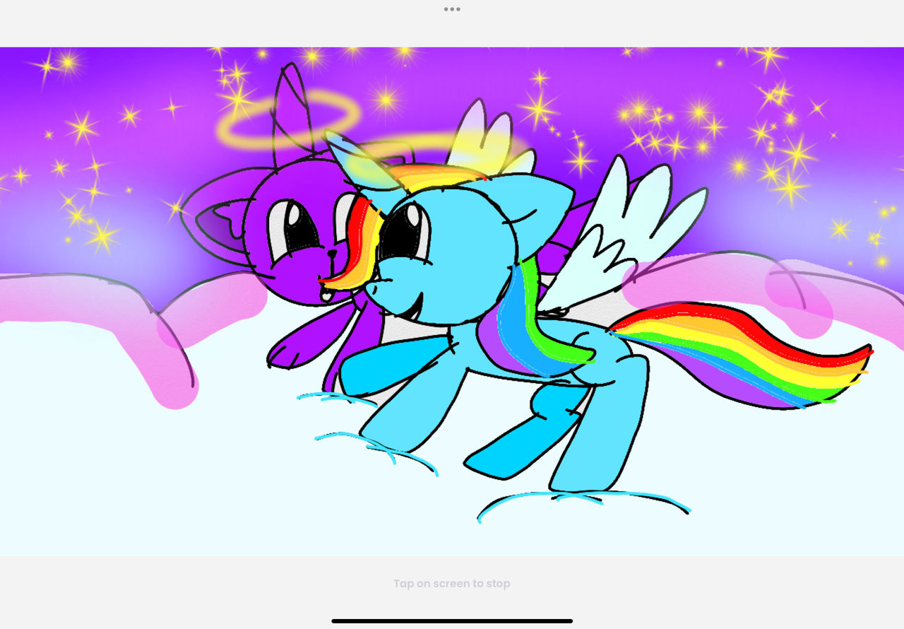 Sparkle and rainboo in heaven (READ DESCRIPTION)
