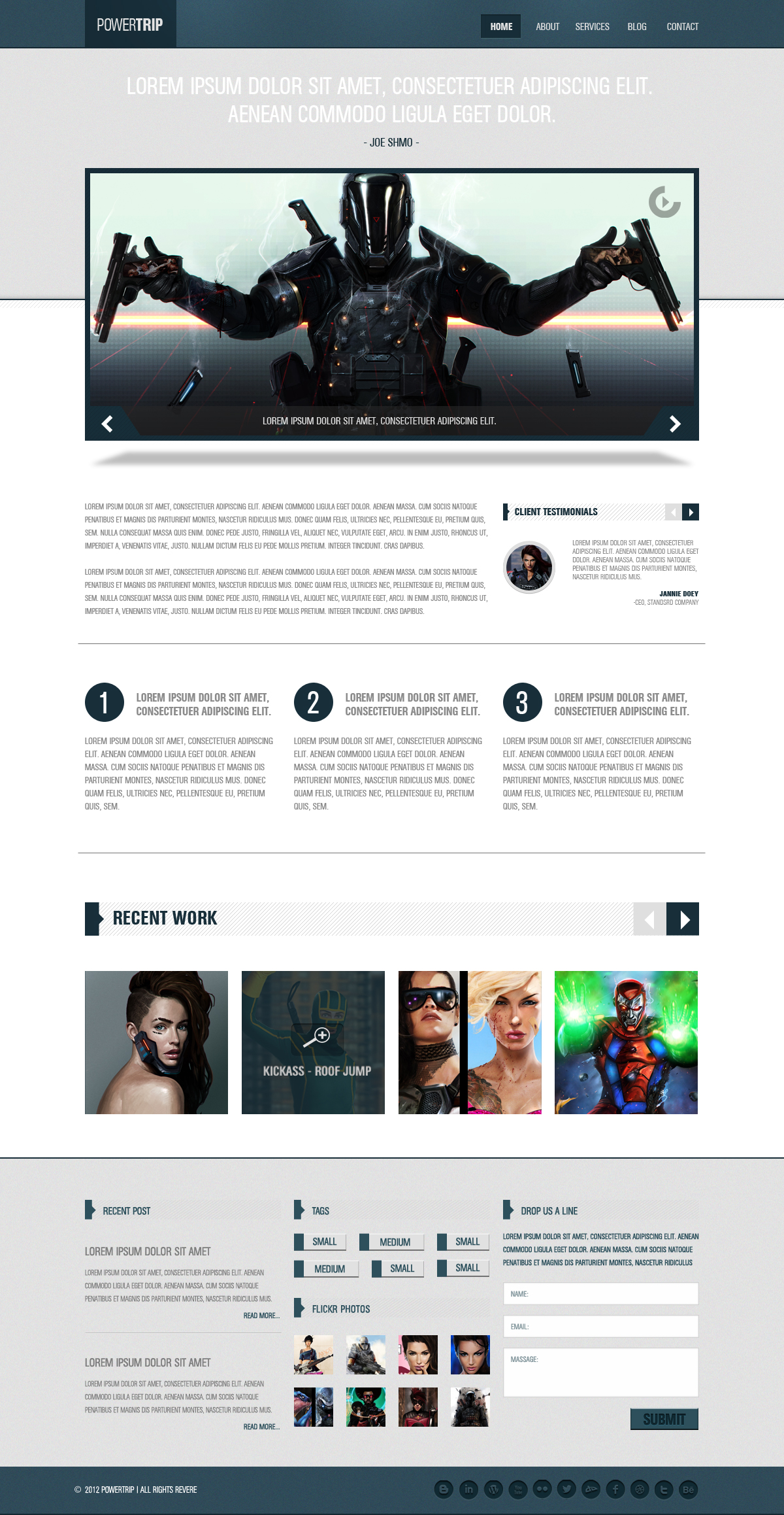 PowerTrip (Responsive WordPress Template)