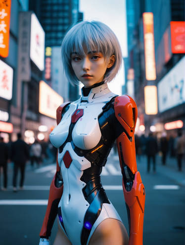 Cyborg Ayanami Rei in Evangelion, Cinematic