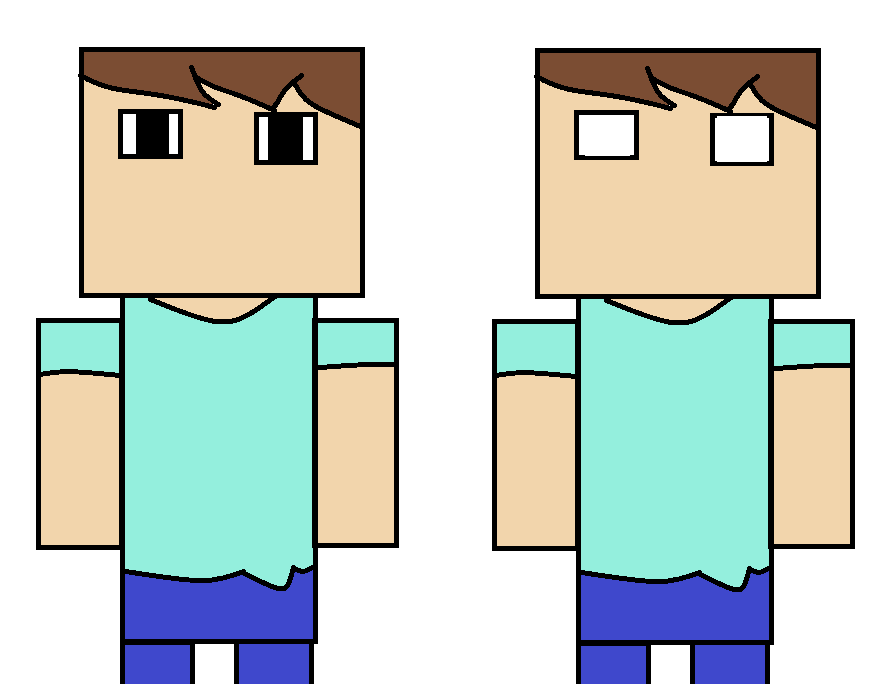 Steve and Herobrine