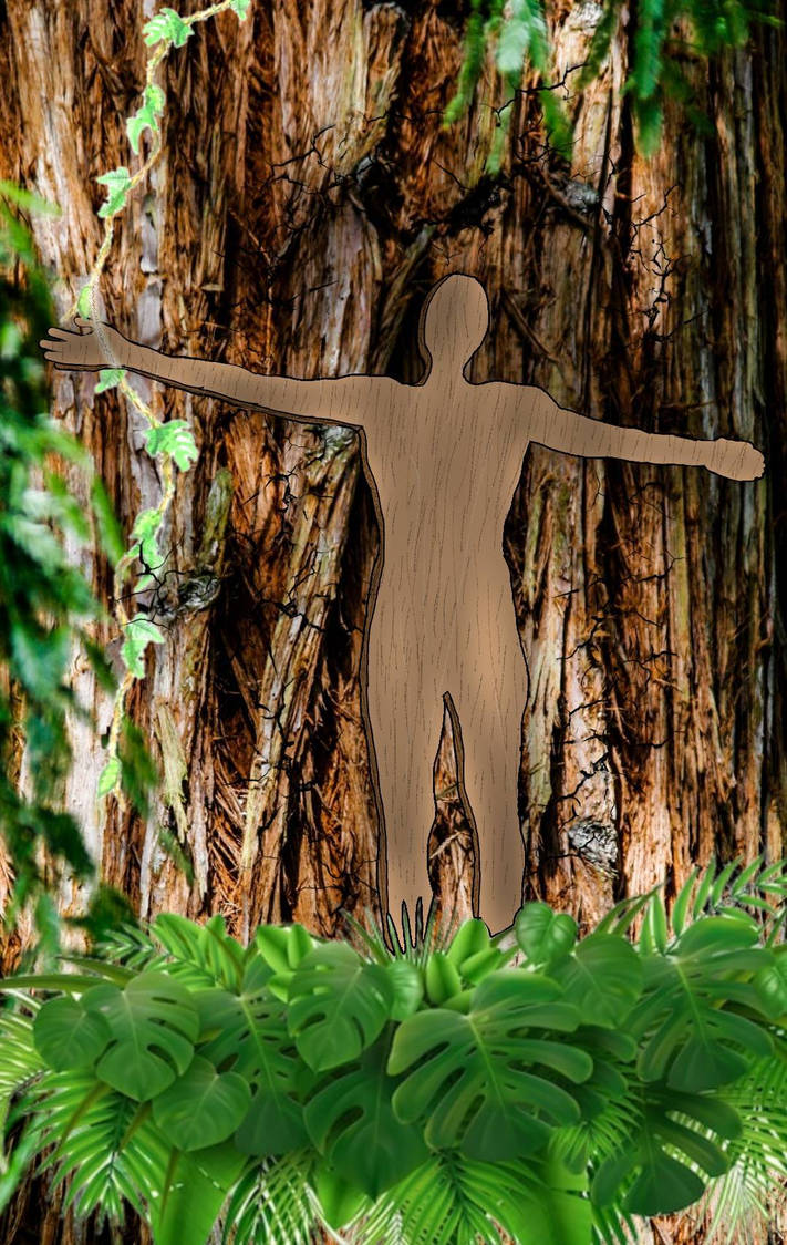 Jungle girl smashed into tree. Silhouette by fimbrias on DeviantArt