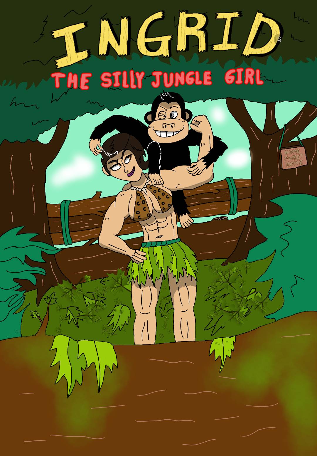 Ingrid the silly jungle girl. COVER #2