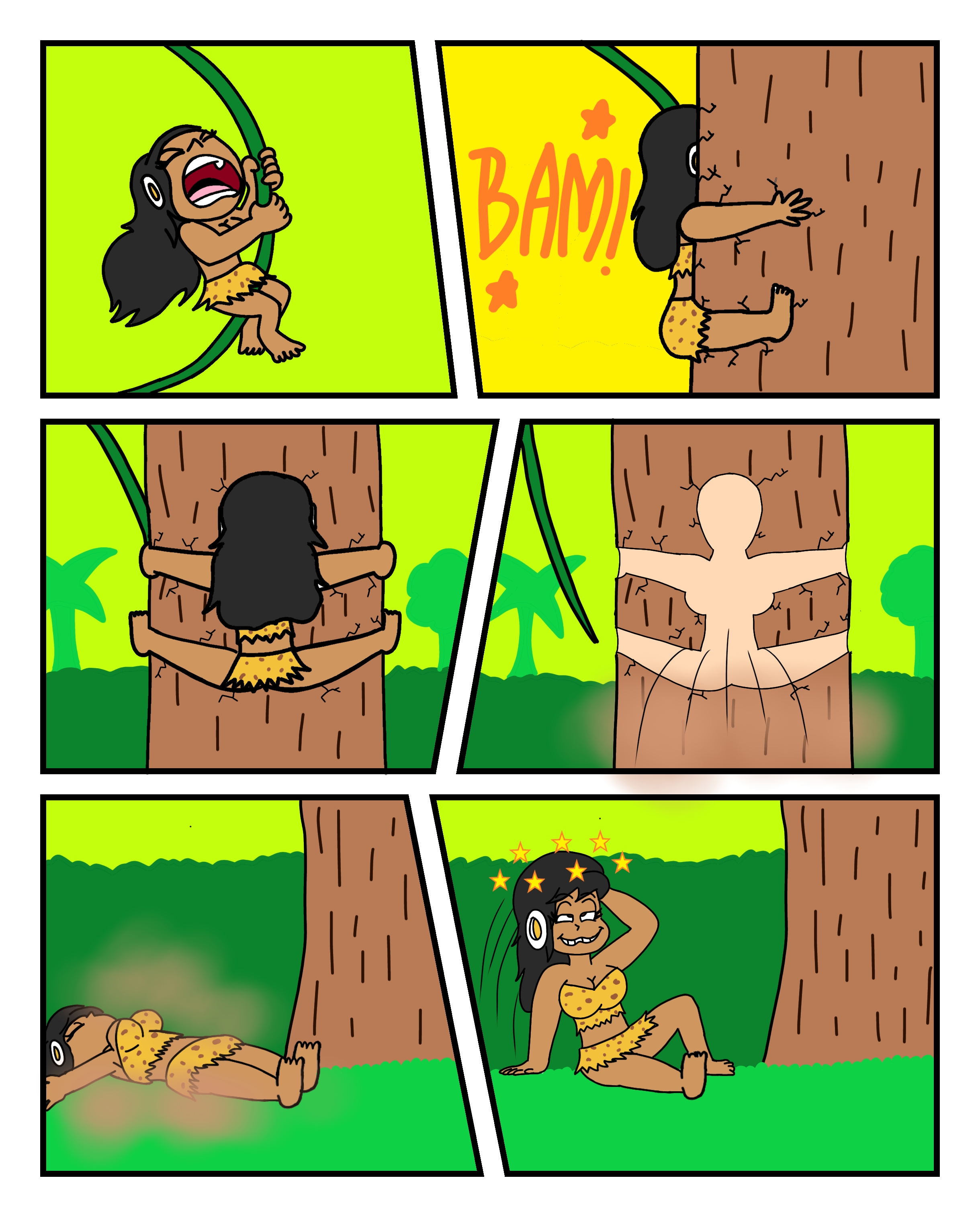 Robot Master Jungle Woman Crashed into tree (Gift)