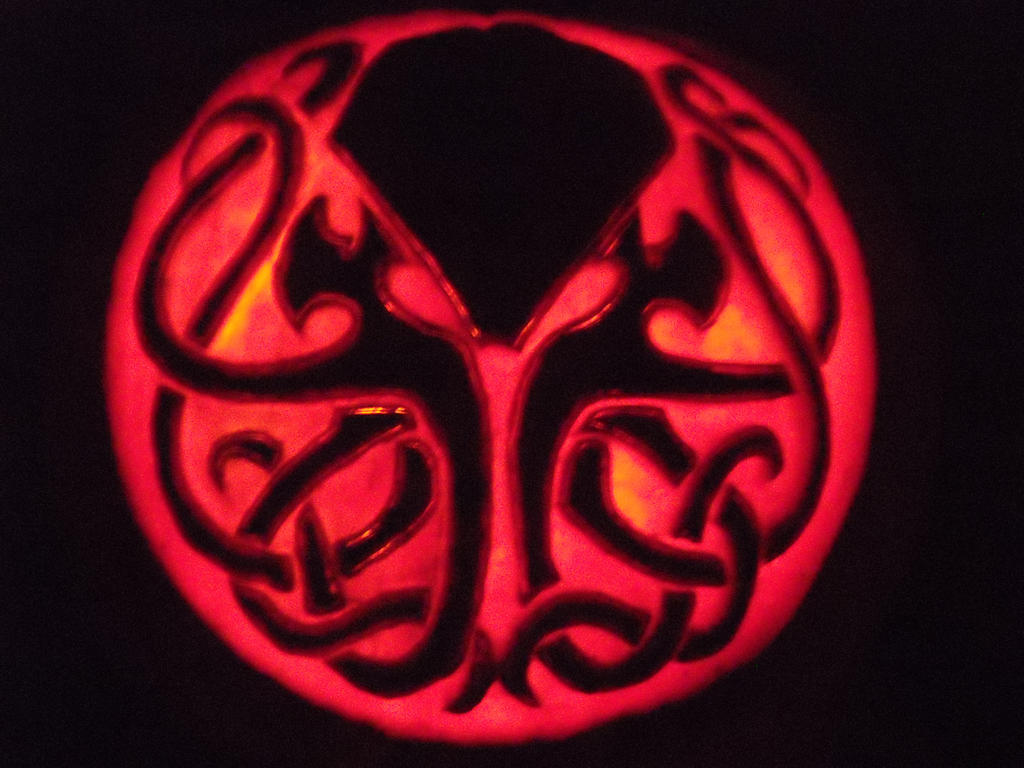 Cthulu Pumpkin WIP