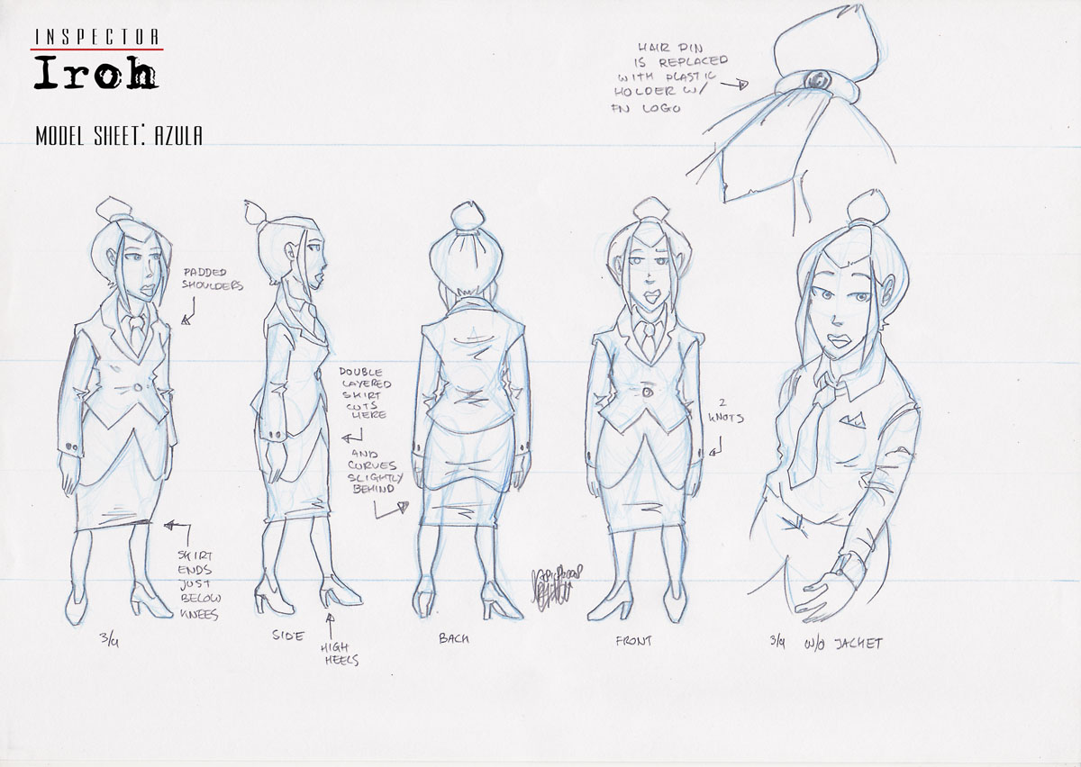 Model sheet: Azula