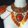 Scale maille and bead embroidered necklace 1