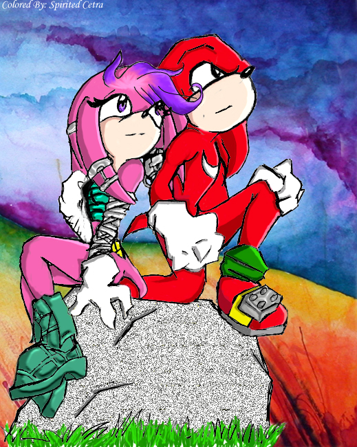 Knuckles and Julie-Su (Sonic X *Recolor*) by BerrystarLover on