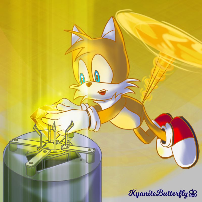 Super Tails and Chaos Emeralds by laryssadesenhista on DeviantArt