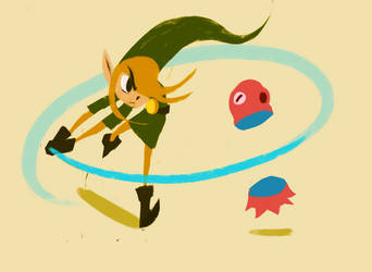 Link and an Octorok