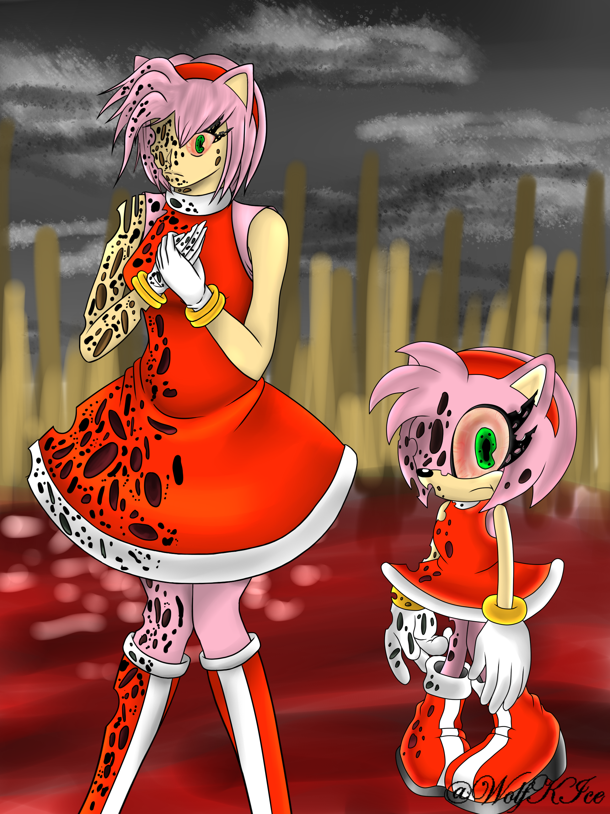 Amy and Sonic.exe by WolfKIce on DeviantArt