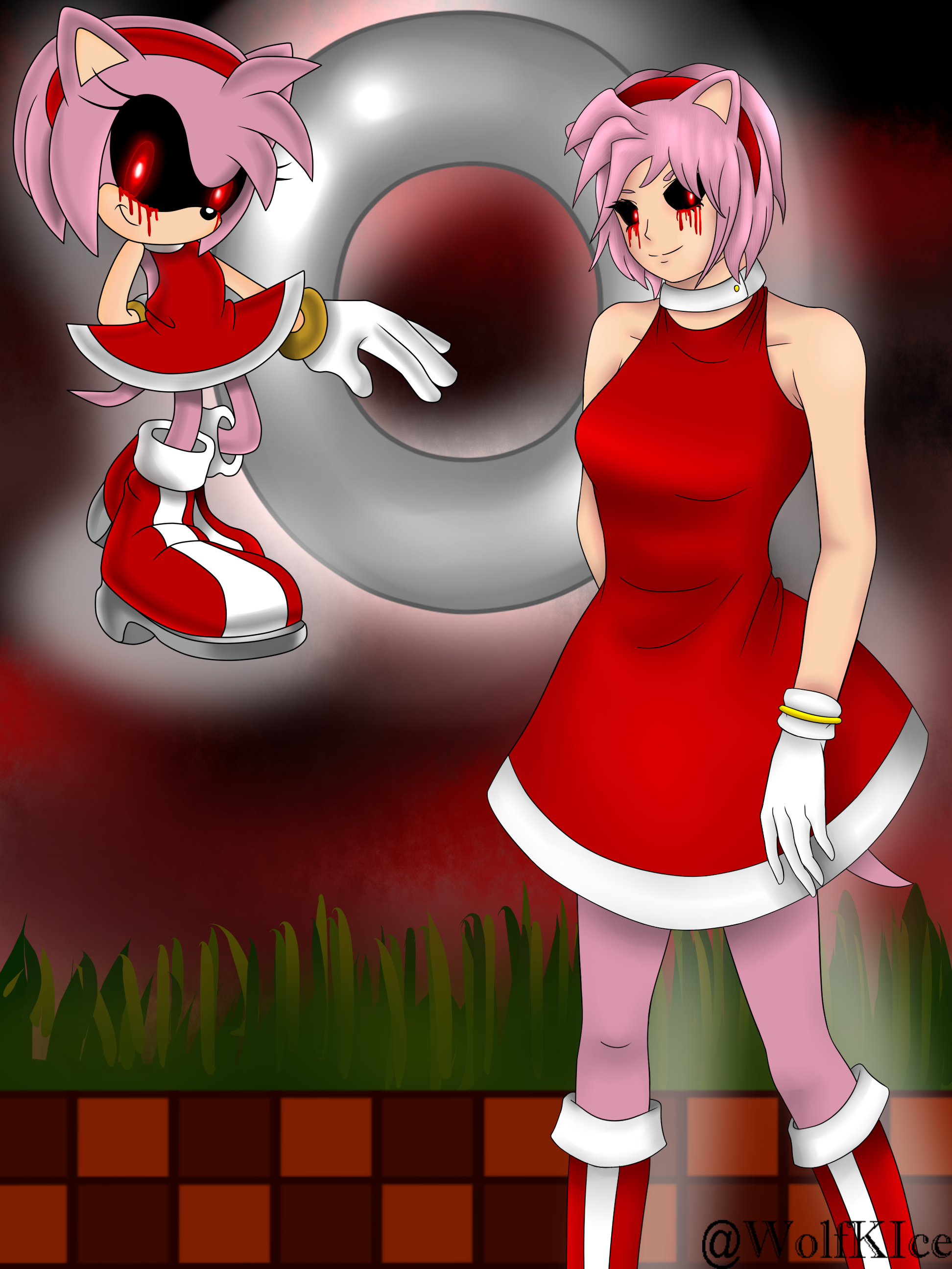 Amy and Sonic.exe by WolfKIce on DeviantArt