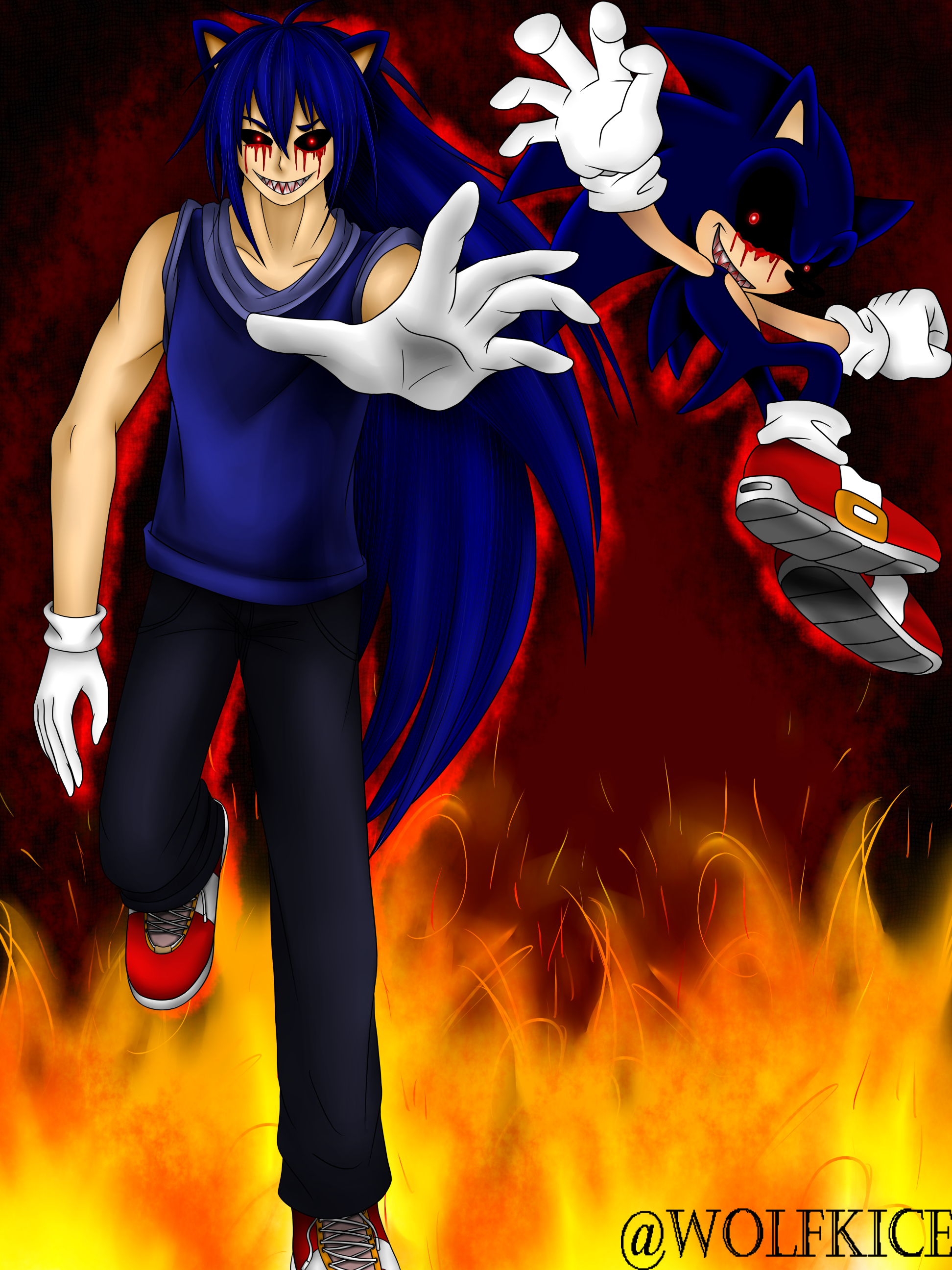 Sonic.exe and Amy Rose by Pedrogamerds3456 on DeviantArt