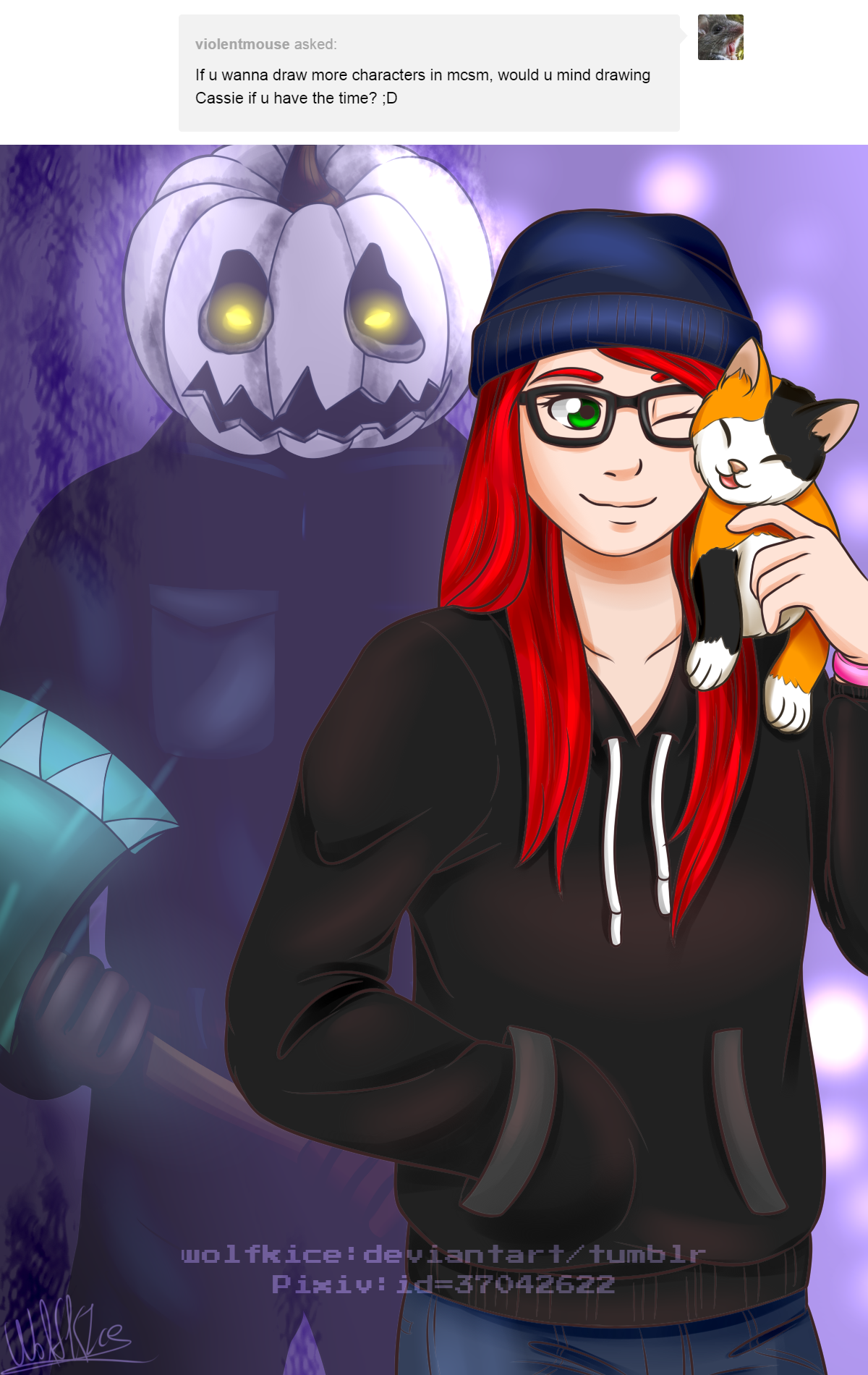 MCSM - ask - 35(Cassie Rose) by WolfKIce on DeviantArt