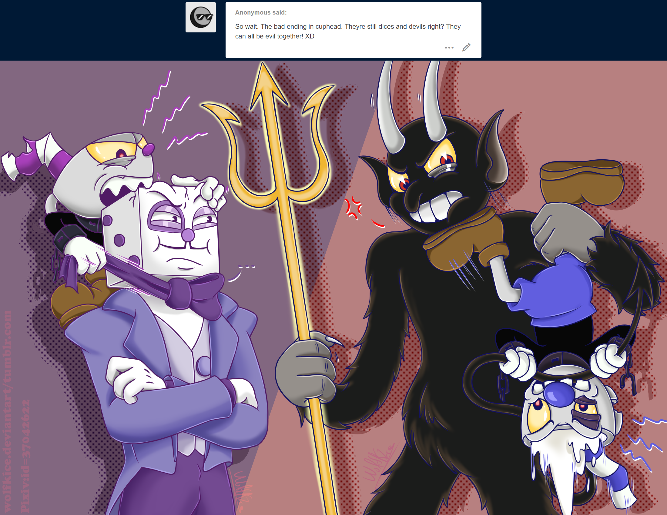 King dice x the devil (cuphead) by AlinaT2212 on DeviantArt