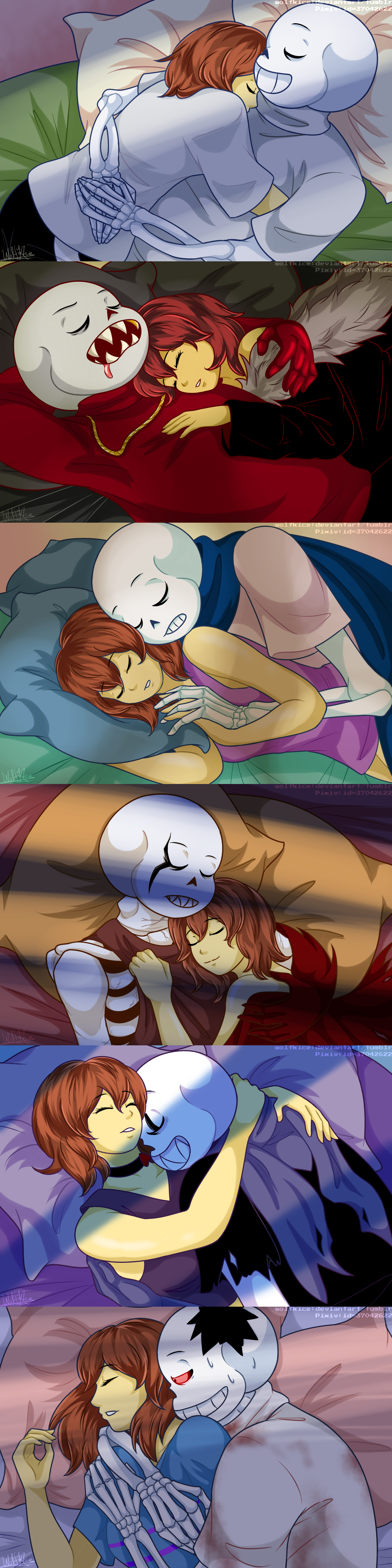 CuddlyQuiche on X: Reader's cuddling time with Sans! Dedicated to