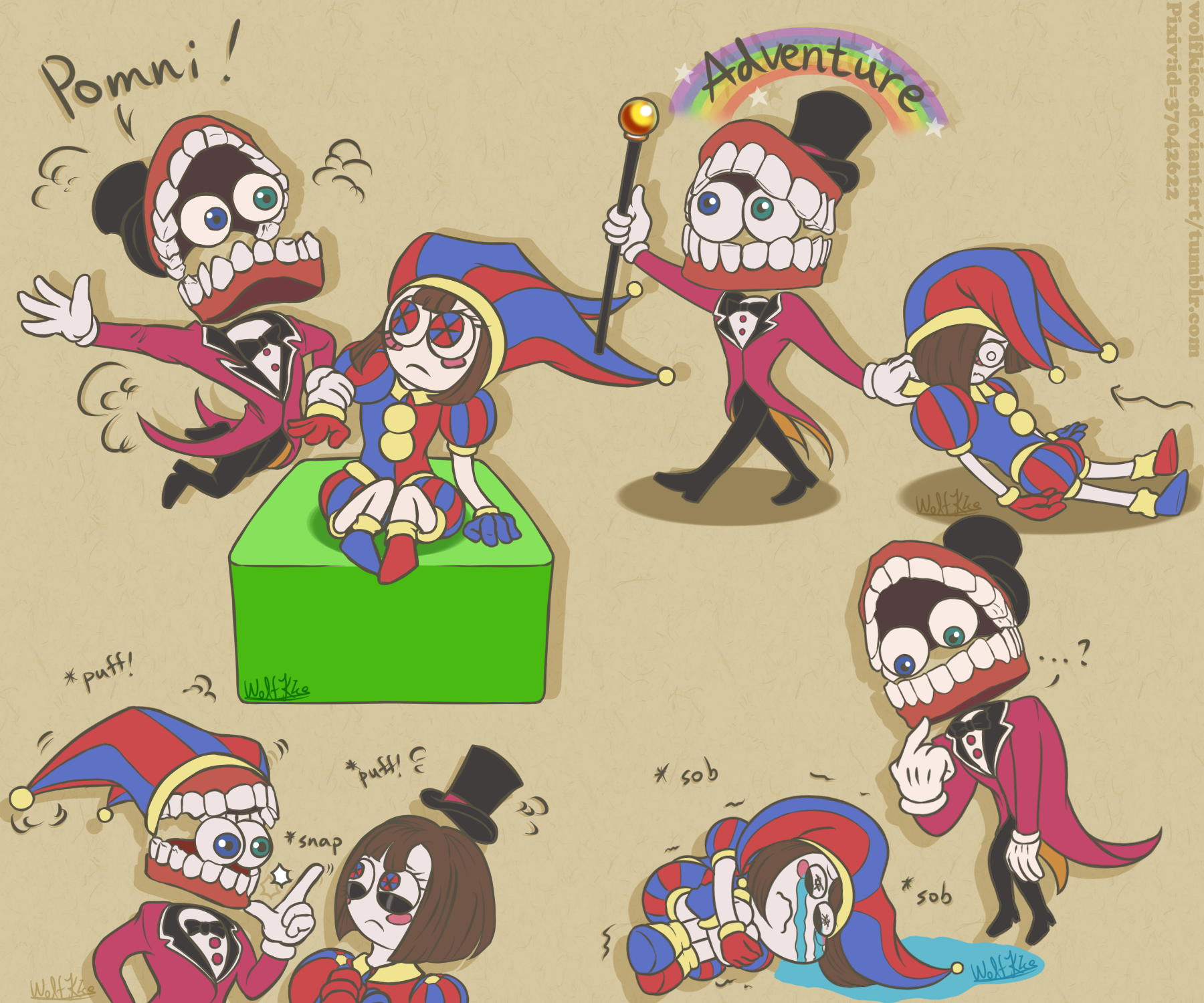 The Amazing Digital Circus Caine X Pomni Doodles By WolfKIce On the-amazing-digital-circus-caine-x-pomni-doodles-by-wolfkice-on