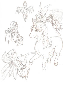 Redone Unicorn and Crystallia faeries