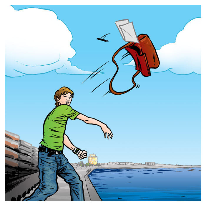 Skip School. illustration by t-drom on DeviantArt