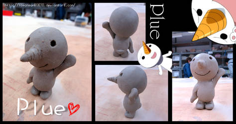 Plue by pottery clay