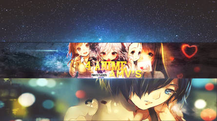 Youtube Banner - 4 animes amv's - Girls