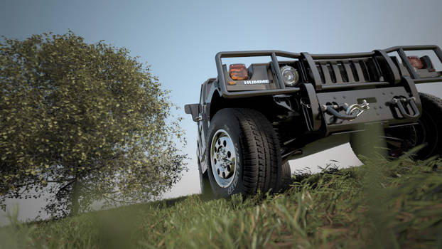 Hummer H1 3D render