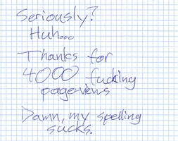 Handwritten Thanks for 4000
