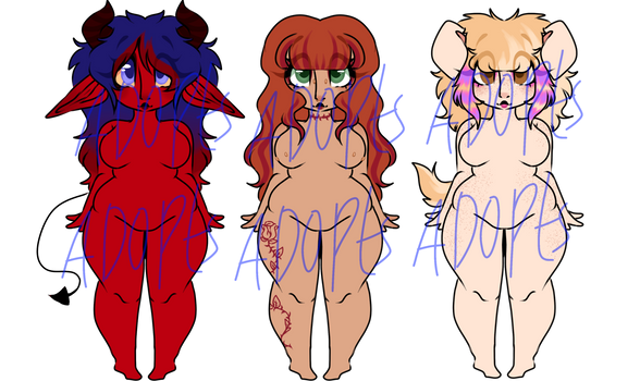 Chibi girls adopt batch (Only 1 is open)