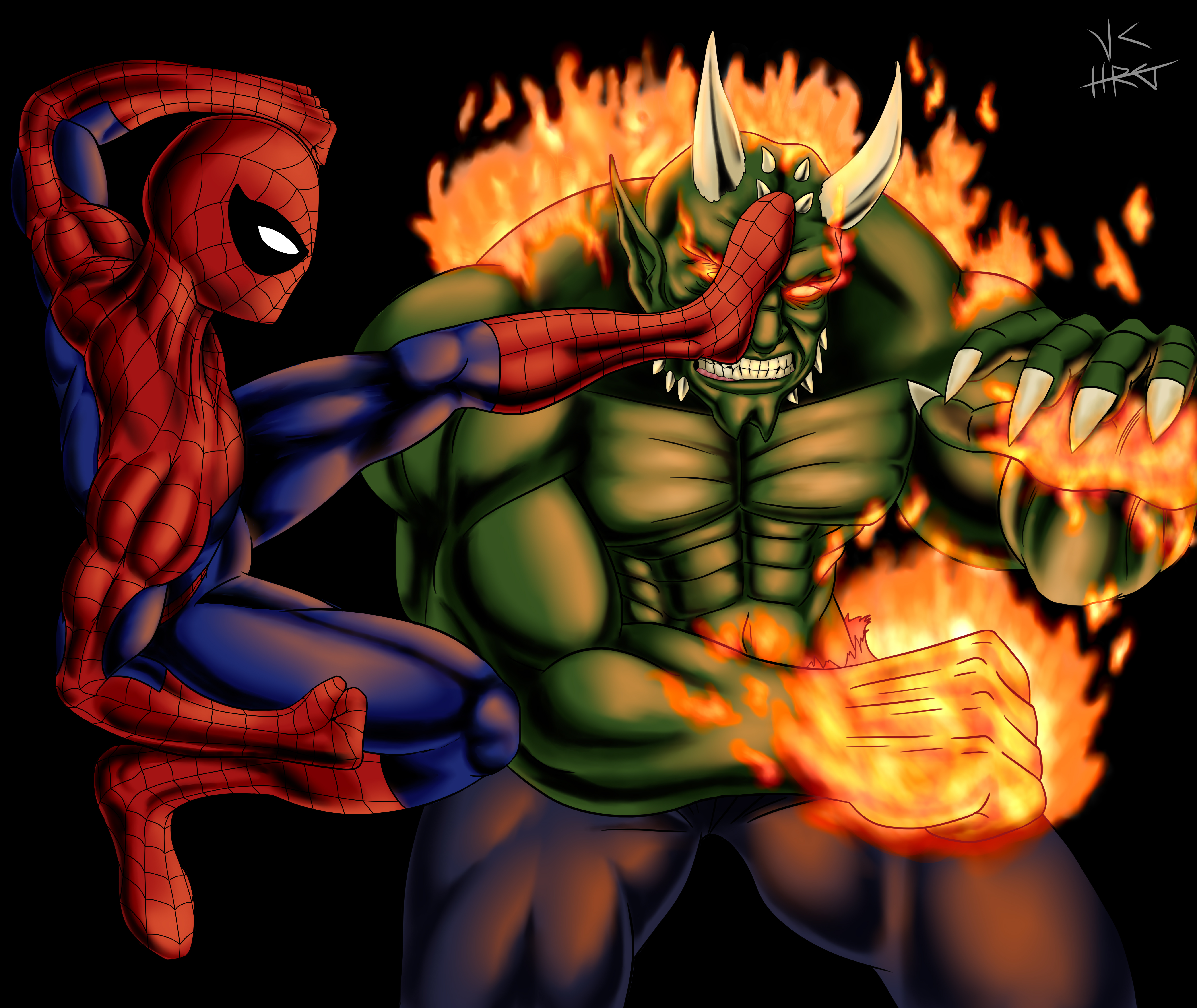 Ultimate Spiderman vs Green Goblin by JCHrg on DeviantArt