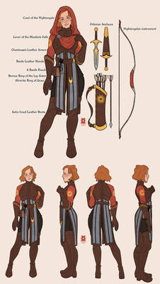 [Dragon Age Origins] Leliana armor Reference sheet