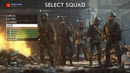 Battlefield 1944 Squad Selection