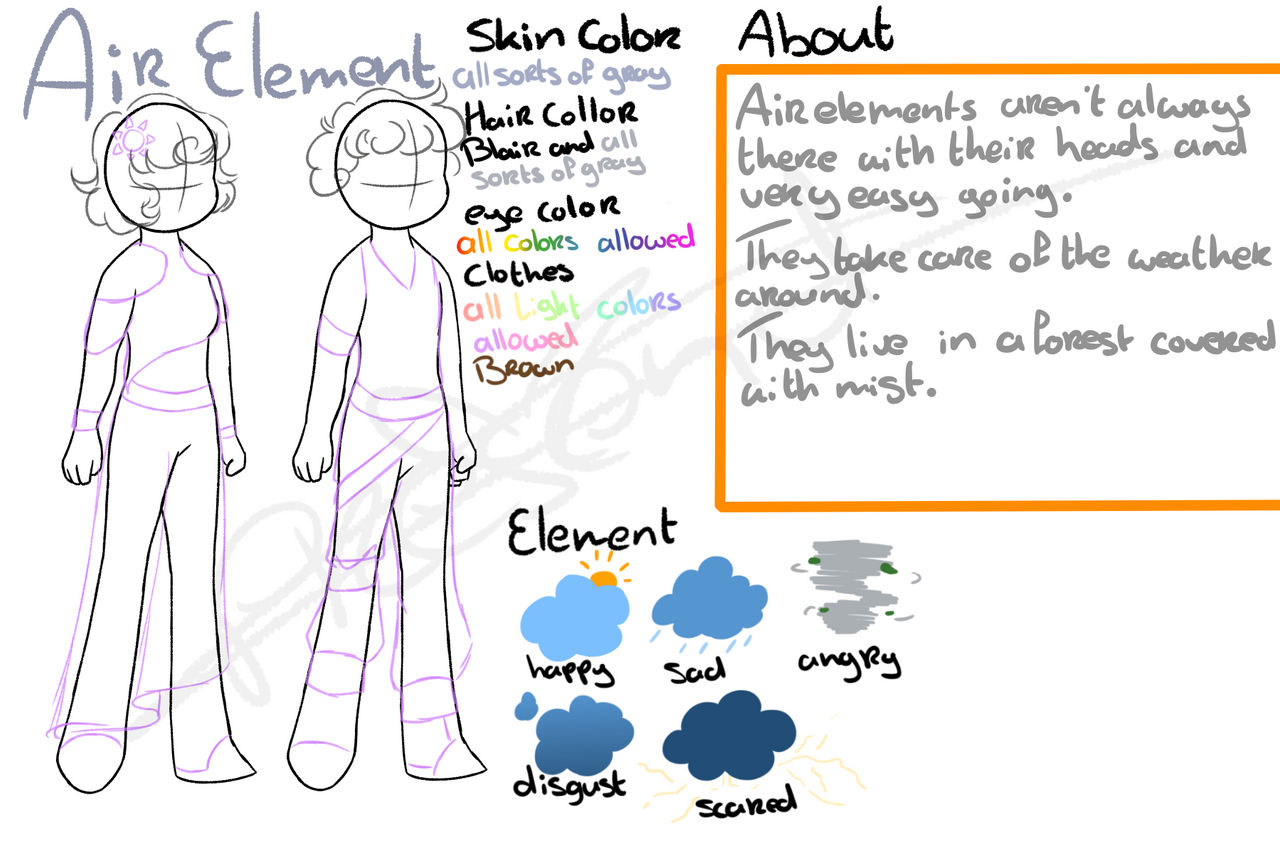 Air Element Character Sheet by presend on DeviantArt