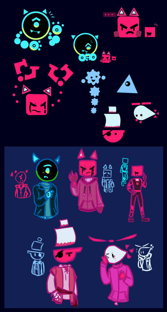 JSAB: Just Shapes and Roles by MissArtisticDraws on DeviantArt