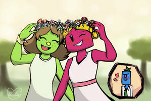 Flower Crowns (Art trade)