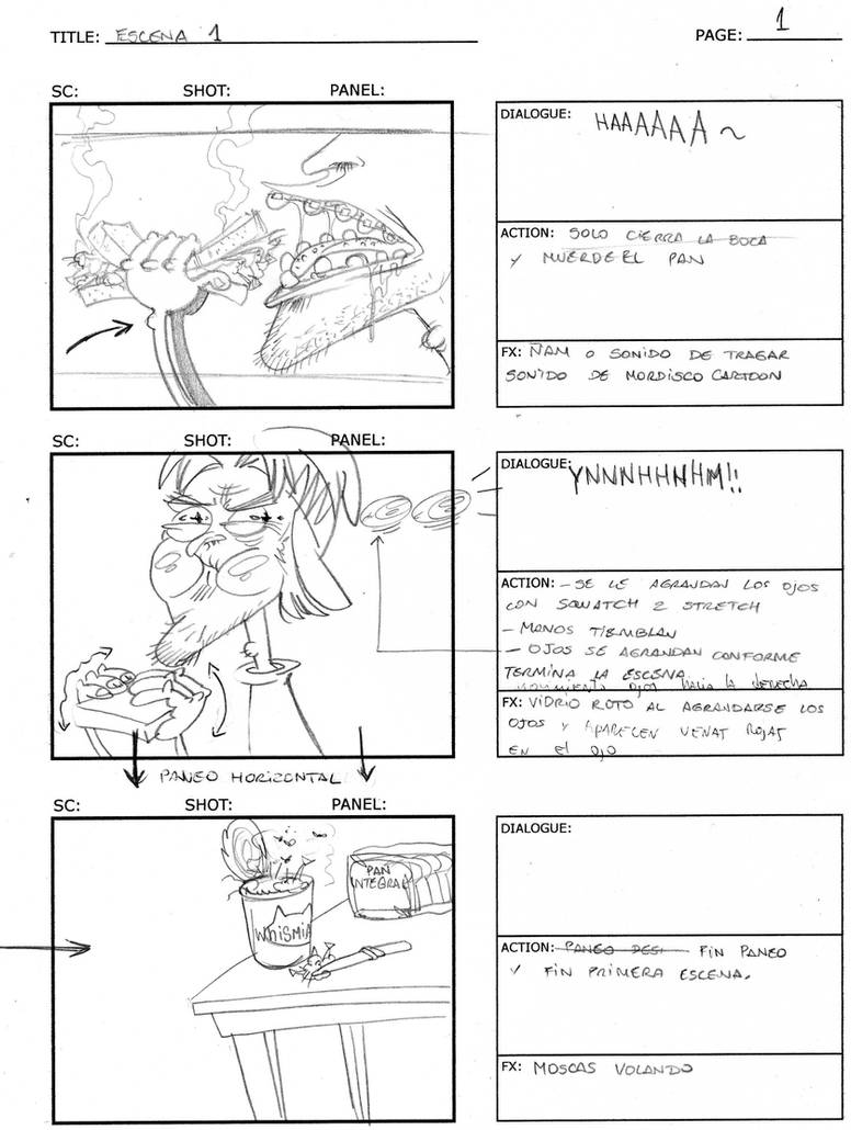 Storyboard Example Slapsstick StoryBoard Sample by Dani-Rattlehead on DeviantArt