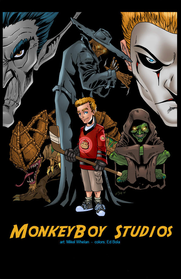 Monkeyboy Studios promo pin-up by K-Bol on DeviantArt